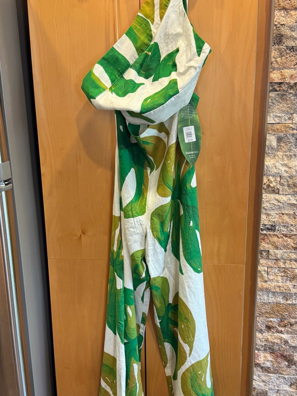 Farm Rio Monstera One-Shoulder Wide-Leg Jumpsuit - Picture 5 of 12